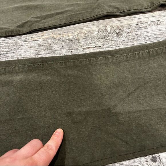 Military green color flared high rise jeans - Picture 7 of 15